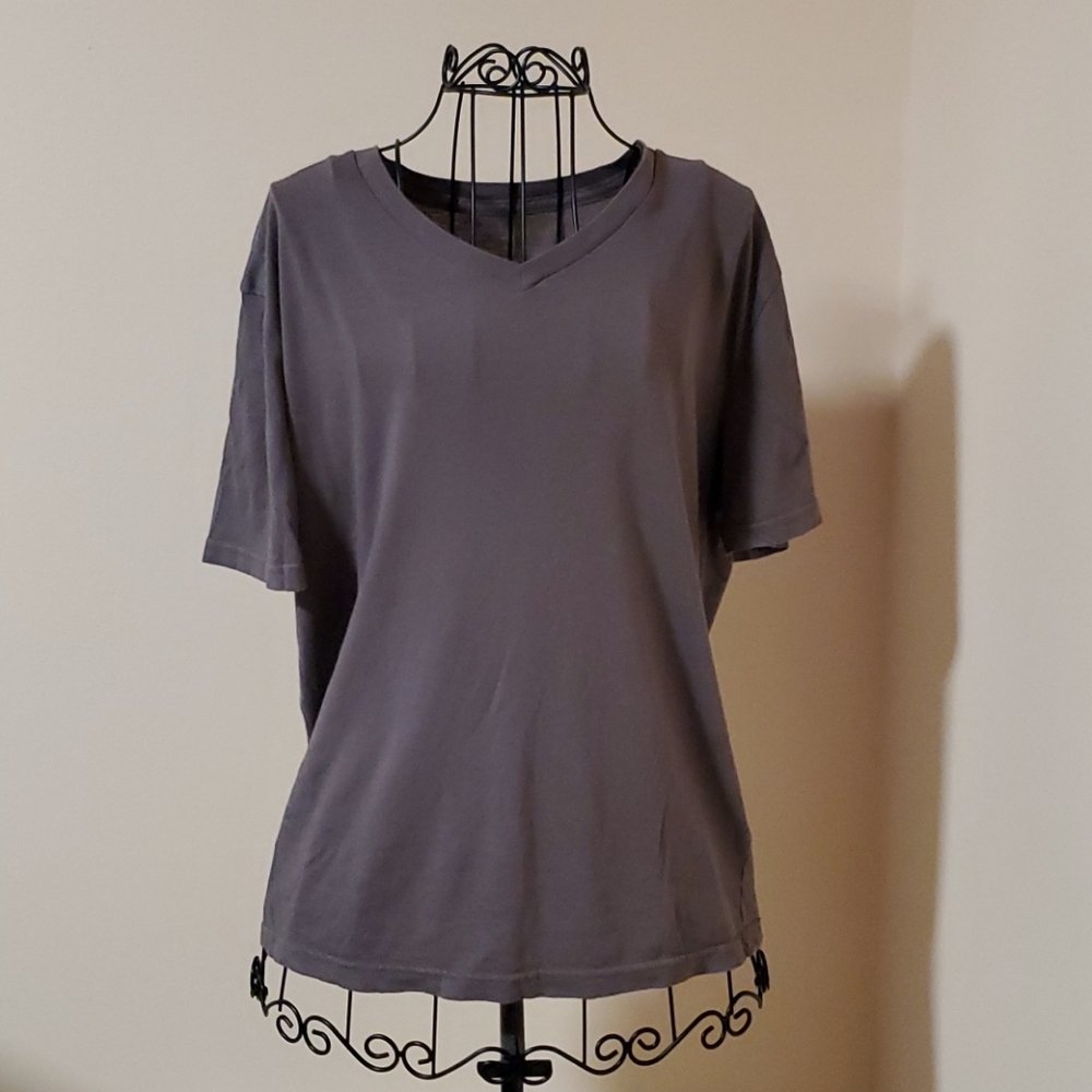 21men brown v neck shirt size L